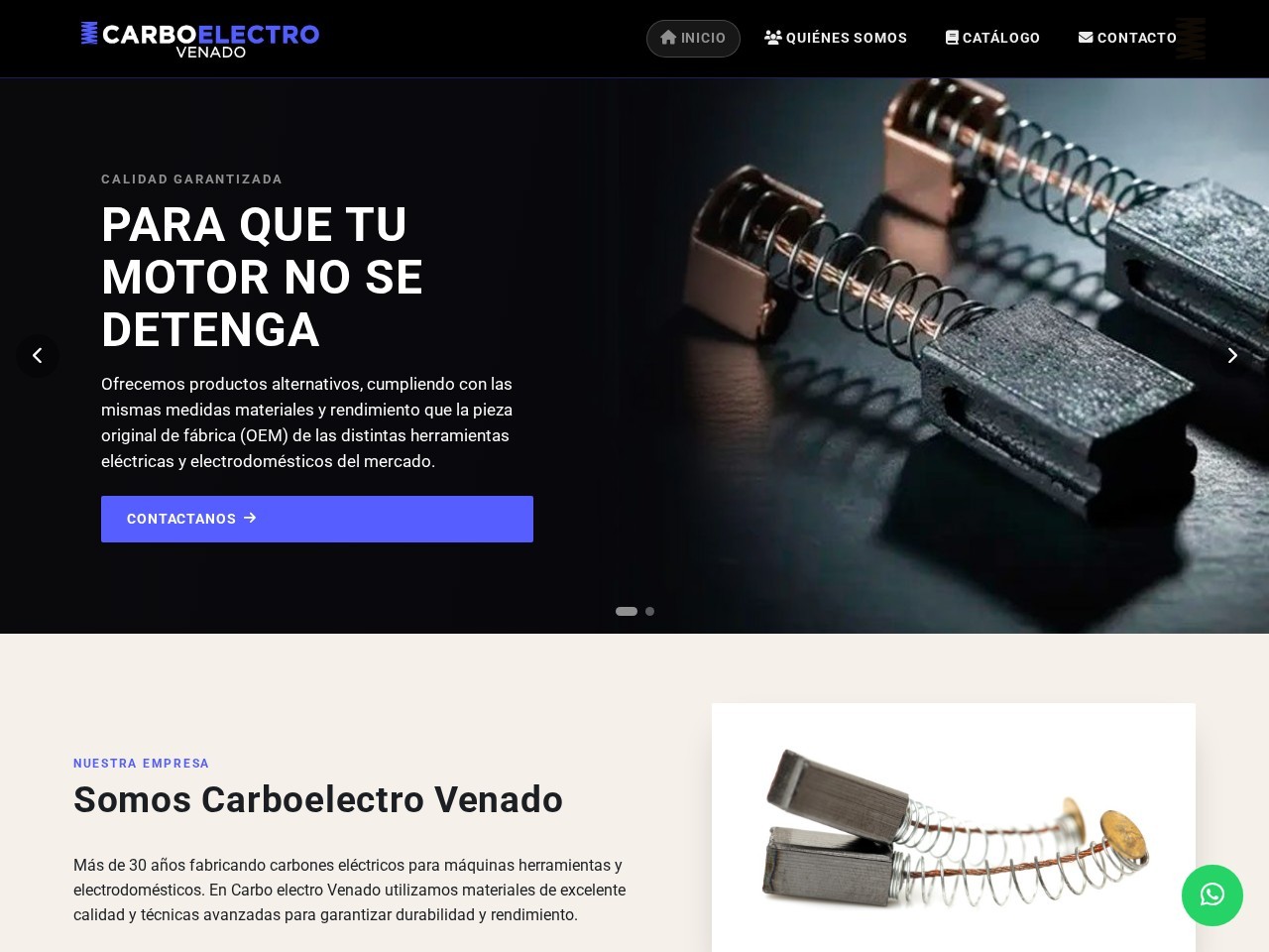 Sitio web de Carboelectro Venado diseñado por Pensamos Primero