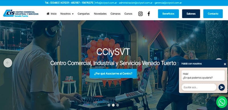 Sitio web de Centro Comercial VT diseñado por Pensamos Primero