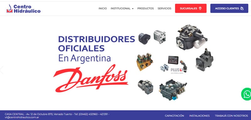 Sitio web de Centro Hidráulico diseñado por Pensamos Primero