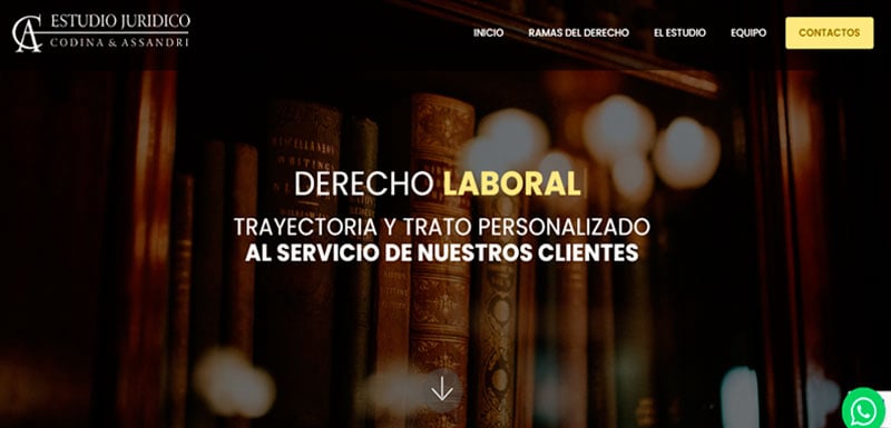 Sitio web de Codina Assandri diseñado por Pensamos Primero