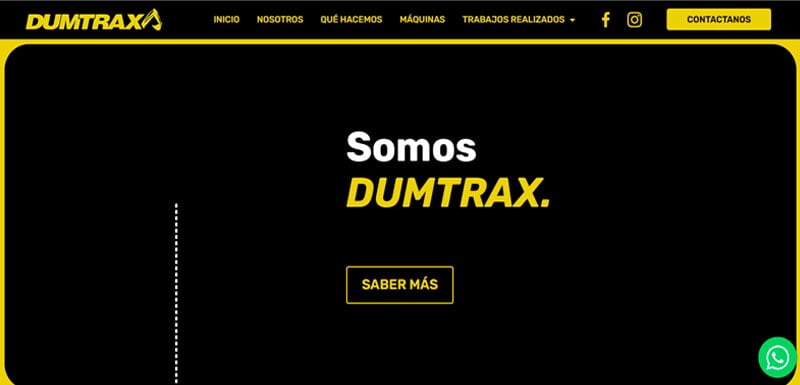 Sitio web de Dumtrax diseñado por Pensamos Primero