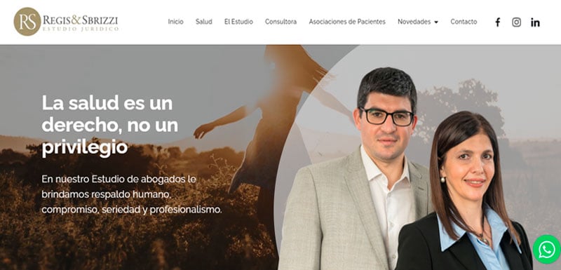 Sitio web de Estudio Jurídico RS diseñado por Pensamos Primero
