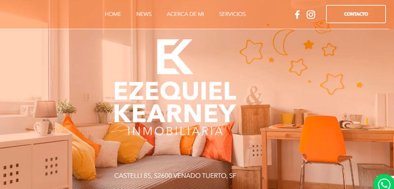 Sitio web de Ezequiel Kearney diseñado por Pensamos Primero