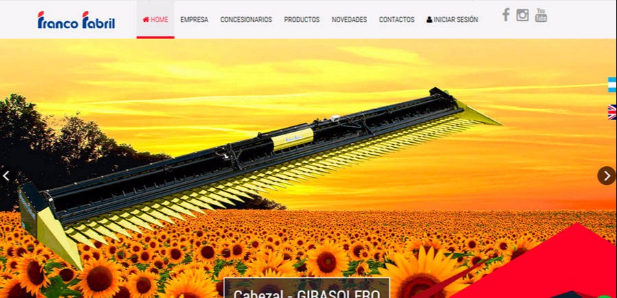 Sitio web de Franco Fabril S.A. diseñado por Pensamos Primero