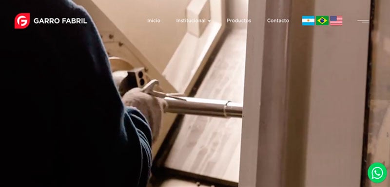 Sitio web de Garro Fabril diseñado por Pensamos Primero