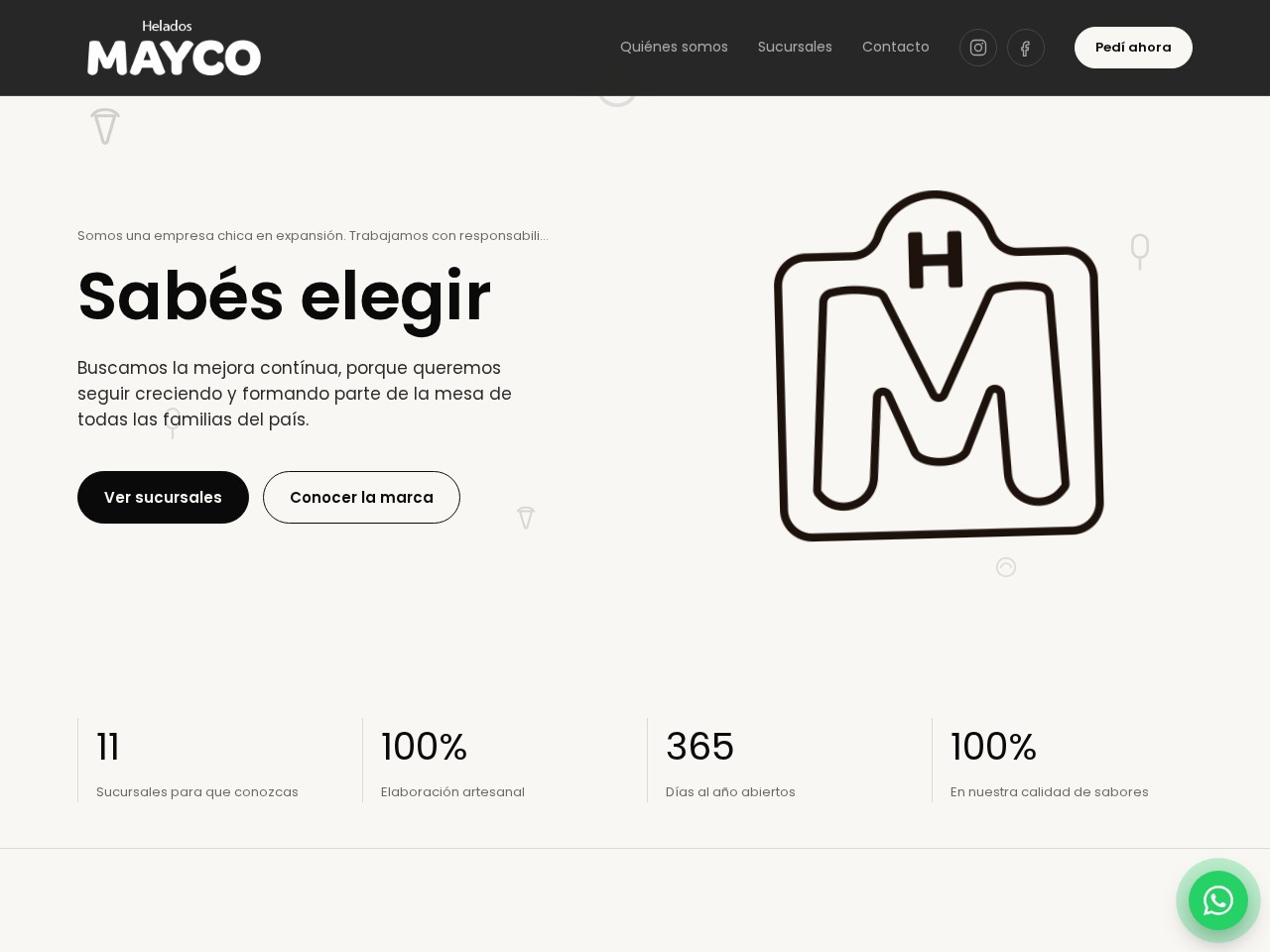 Sitio web de Helado Mayco diseñado por Pensamos Primero