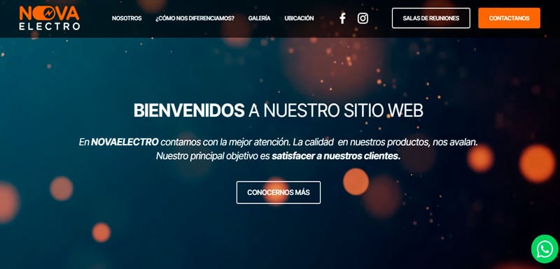 Sitio web de Nova Electro diseñado por Pensamos Primero