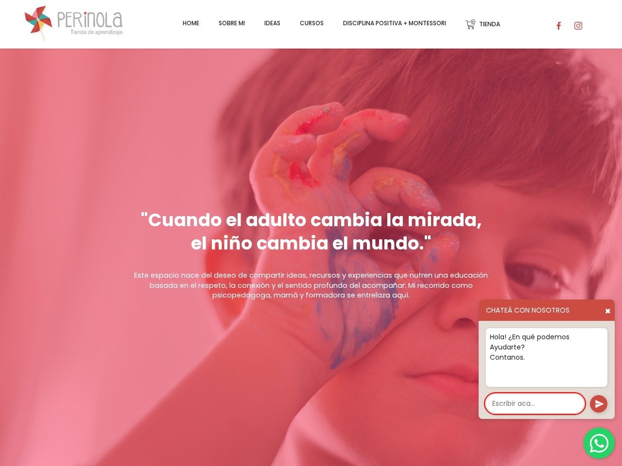 Sitio web de Perinola Tienda De Aprendizaje diseñado por Pensamos Primero